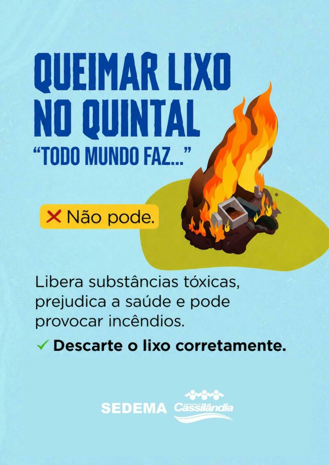 Imagem de compartilhamento para o artigo Prefeitura de Cassilândia intensifica campanha de conscientização ambiental no município da MS Todo dia