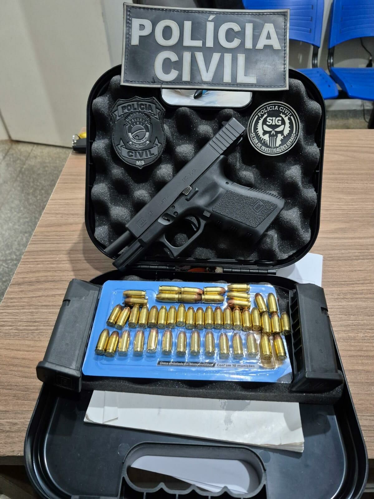 Imagem de compartilhamento para o artigo Arma e munições são apreendidas pela polícia durante operação em Chapadão do Sul da MS Todo dia
