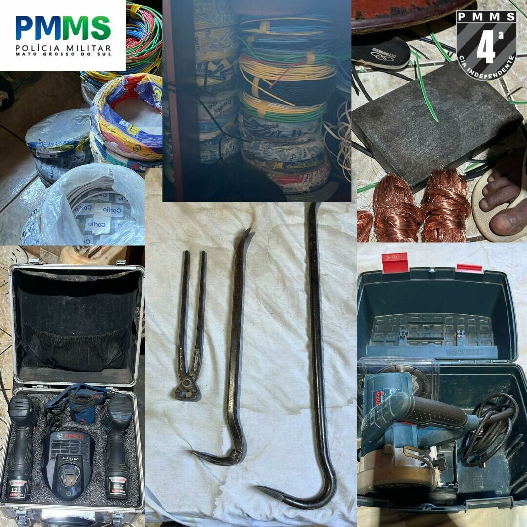 Imagem de compartilhamento para o artigo Deu ruim: Ladrão é preso em flagrante após furtar materiais de construção em Chapadão do Sul da MS Todo dia
