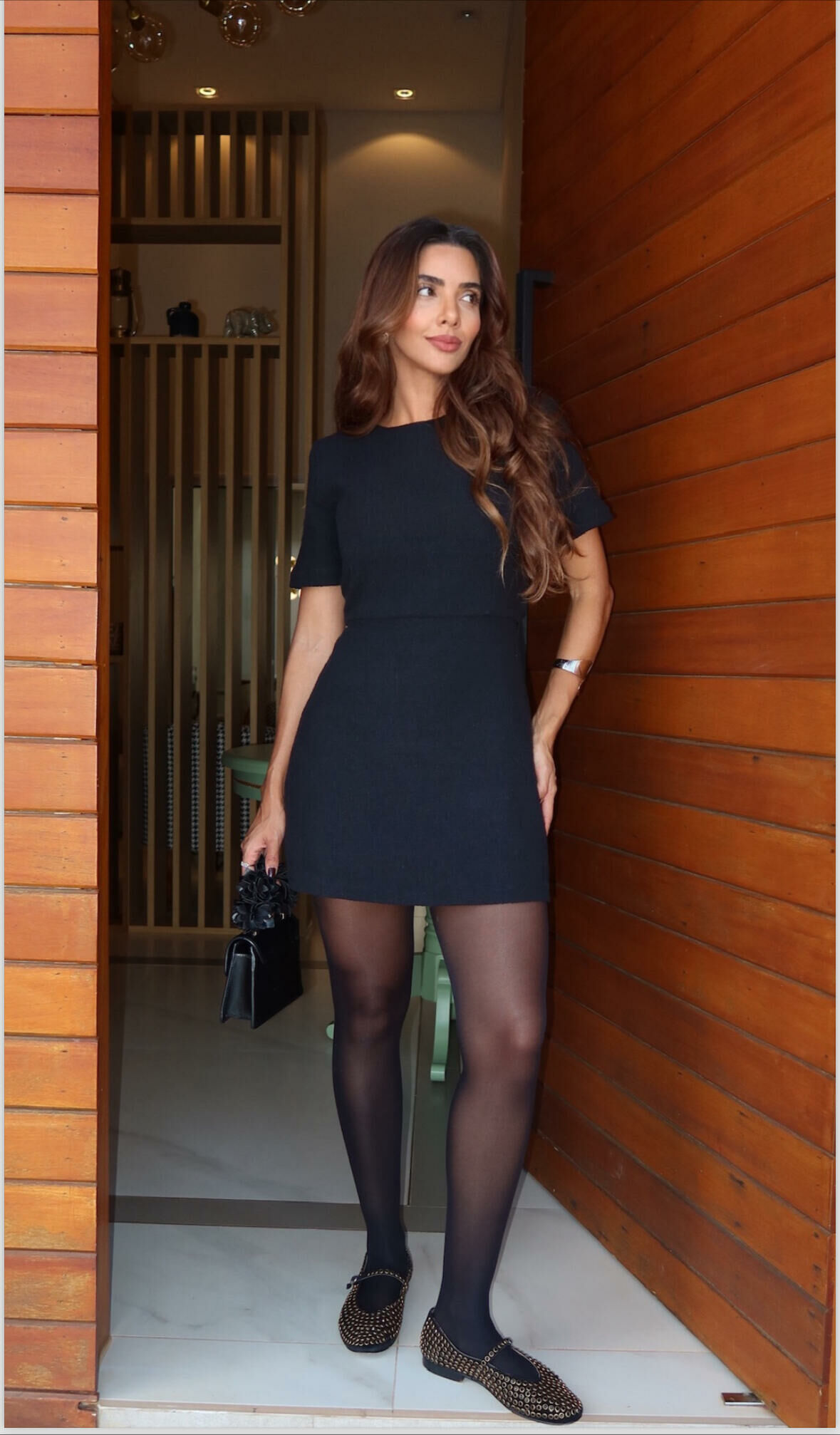 Imagem de Vestido Macaquinho Tweed Preto - Olívia