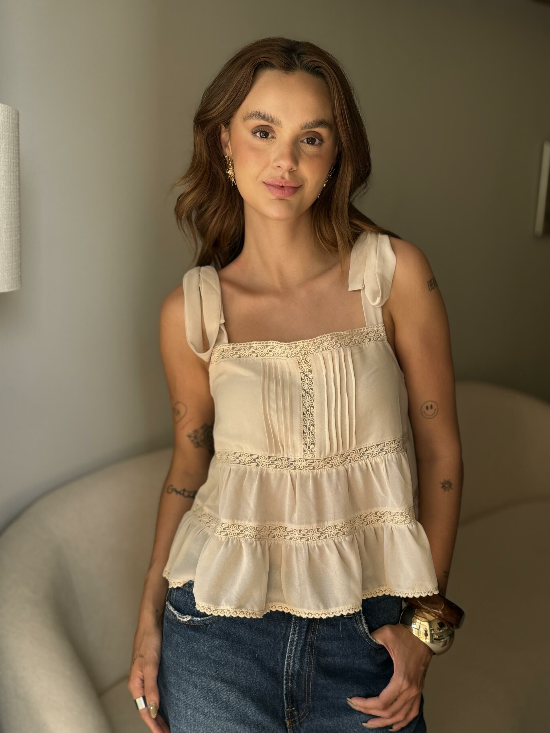 Imagem de Blusa Crepe Chiffon - Esmeral