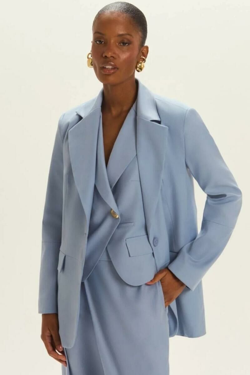 Imagem de Blazer Pâmela Azul Denin Claro Le Blog