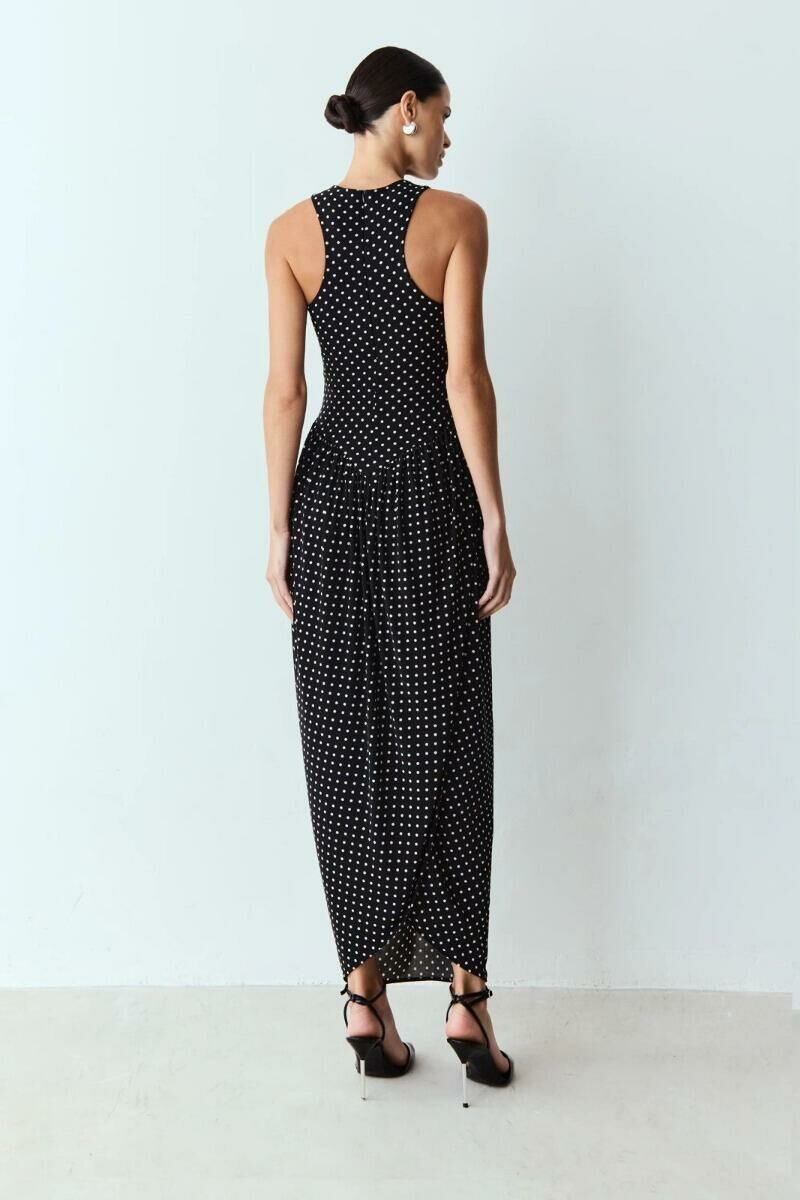 Imagem de Vestido Mídi Franzidos Cintura E Saia Tulipa Poás Zen