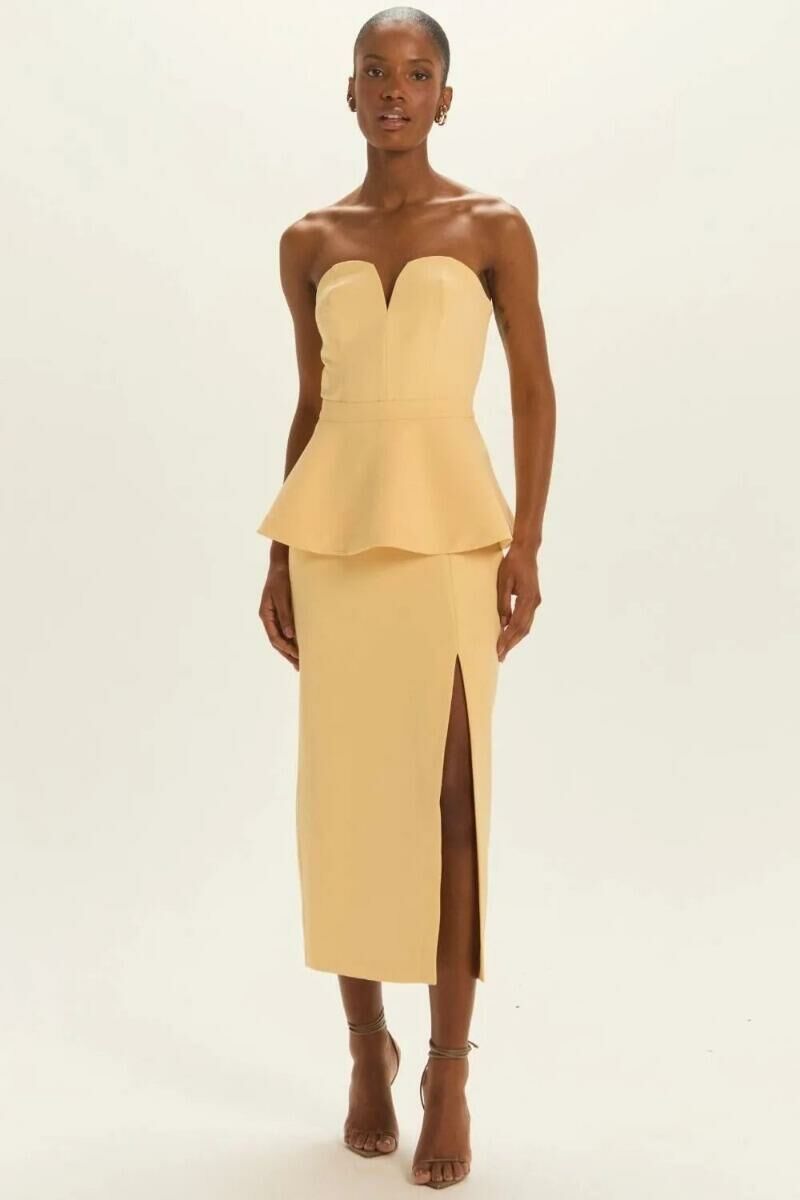 Imagem de Vestido Mídi Érica Amarelo Grace Le Blog