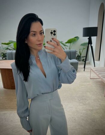 Imagem do produto Camisa Crepe Azul Bianca - Cloude