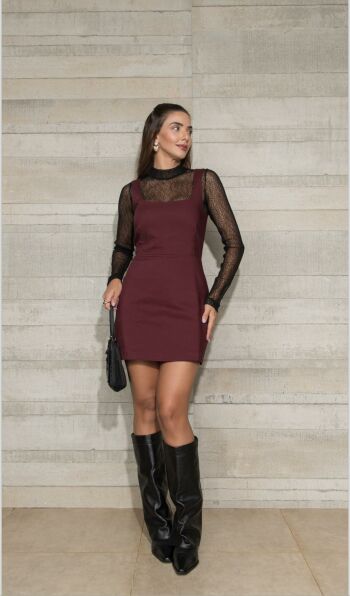 Imagem de Vestido Macaquinho Vinho - Olivia