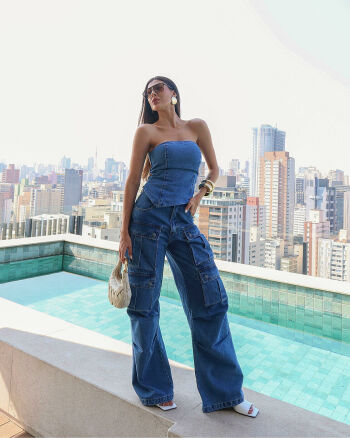 Imagem de Calça Jeans Cargo Utility Vanessa