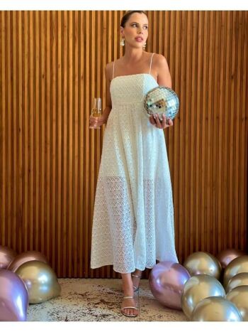 Imagem de Vestido Renda Midi Corações - Olívia