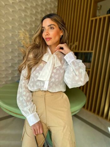 Imagem de Camisa Laço Off White - Olívia