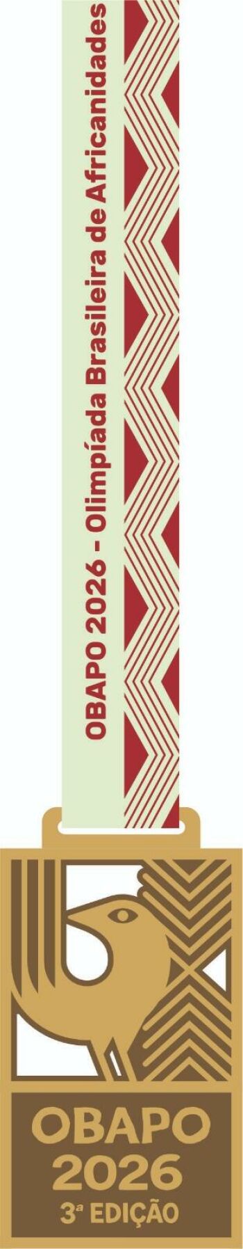 Imagem do produto Medalha 2026 - 3ª edição - OBAPO - Medalha de OURO - Olimpíada Brasileira de Africanidades e Povos Originários