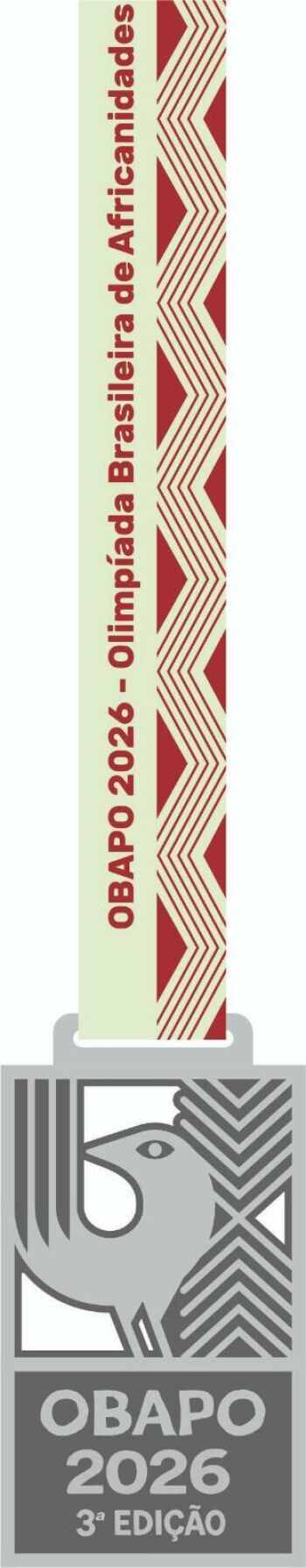 Imagem do produto Medalha 2026 - 3ª edição - OBAPO - Medalha de PRATA - Olimpíada Brasileira de Africanidades e Povos Originários