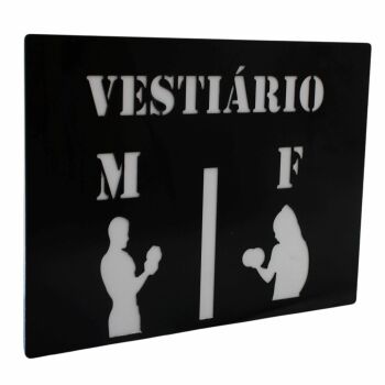 Imagem de Placa de Identificação - Vestiário Masc/Fem