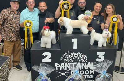 Imagem da notícia MS celebra prêmio em competição nacional de estética animal na Expopet Cuiabá