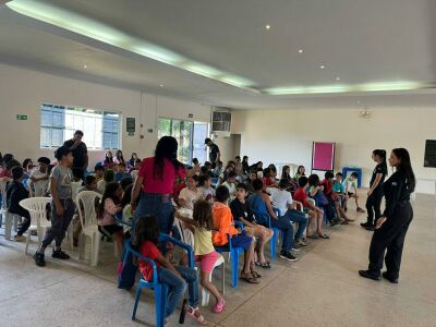 Imagem da notícia Polícia Civil realiza ação educativa com crianças e adolescentes no Instituto Mirim de Rio Verde de Mato Grosso