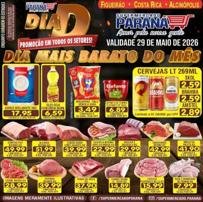 Imagem da notícia Dia D do Supermercado Paraná promete movimentar Costa Rica, Alcinópolis e Figueirão com ofertas imperdíveis nesta sexta