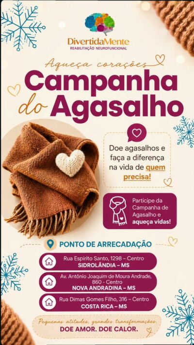 Imagem da notícia Campanha do Agasalho mobiliza solidariedade e reforça trabalho humanizado da Clínica DivertidaMente em Costa Rica
