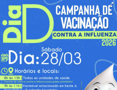 Imagem da notícia Dia D contra gripe terá unidades abertas e Vacimóvel em pontos estratégicos em Costa Rica