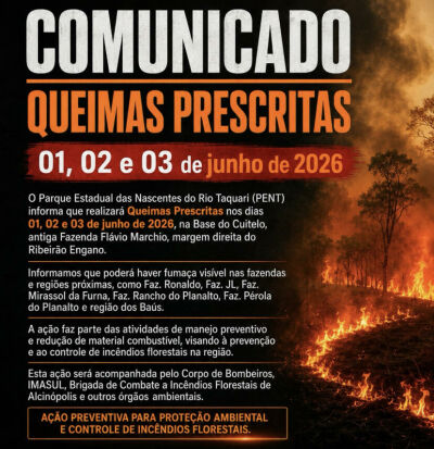 Imagem da notícia Queimas prescritas serão realizadas em junho no Parque Estadual das Nascentes do Rio Taquari