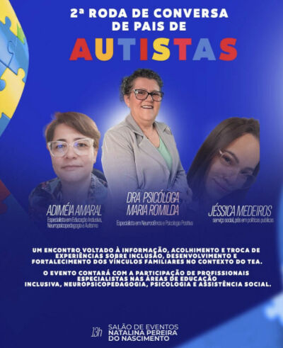 Imagem da notícia Paraíso das Águas promove roda de conversa e caminhada por conscientização do autismo neste sábado