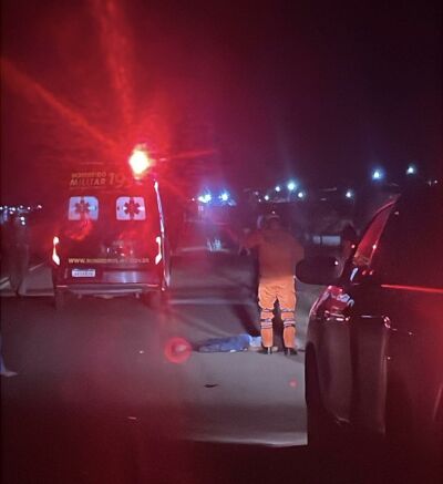 Imagem da notícia Pedestre morre atropelado por ônibus da saúde na MS-306 em Chapadão do Sul