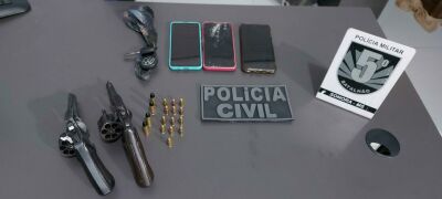 Imagem da notícia Trio é preso com armas e munições em ação conjunta da Polícia Militar e Civil em Sonora