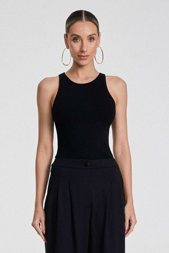 Imagem de Regata Decote Nadador Preta Zen