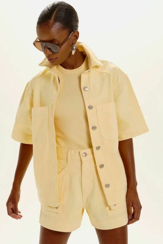 Imagem de Camisa Sarja Flávia Amarelo Light Le Blog