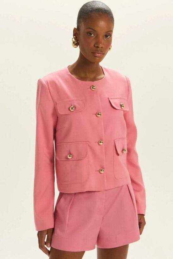 Imagem de Casaco Nelly Rosa Bela Le Blog