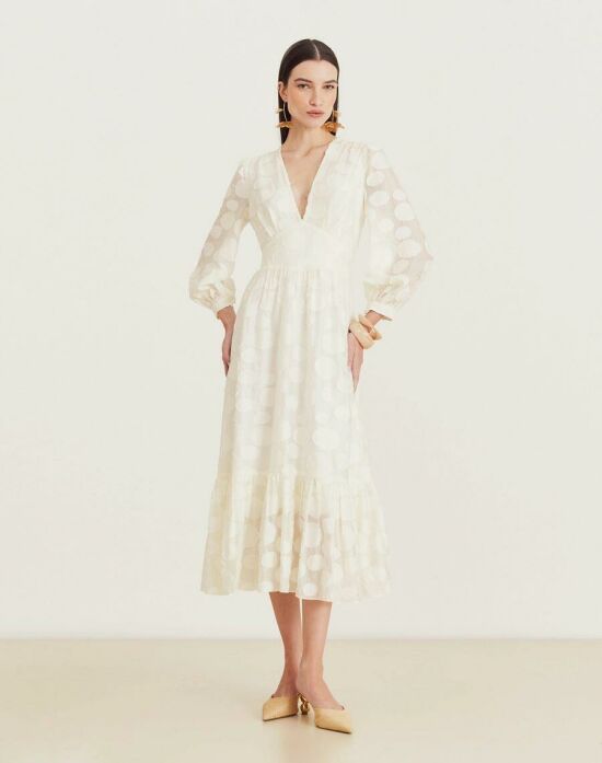 Imagem de Vestido Mídi Moss Branco Amissima