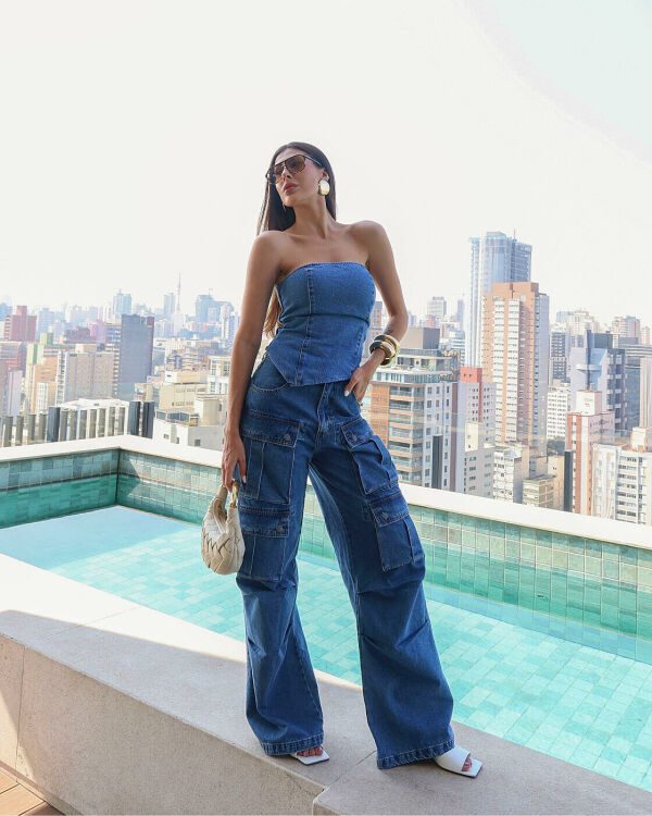 Imagem de Calça Jeans Cargo Utility Vanessa