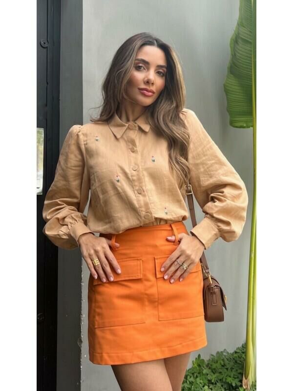 Imagem de Camisa Linho Bordada Cupcake - Olivia