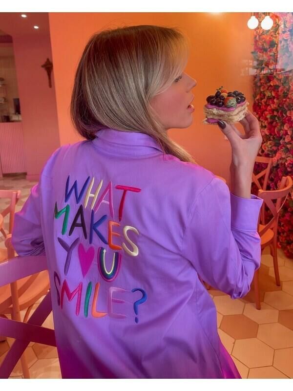 Imagem de Camisa Over What Makes You Smile - Olivia
