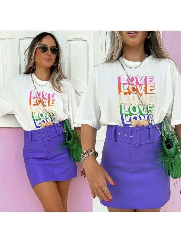 Imagem de T-shirt Estonada Urso Love - Petit Rose
