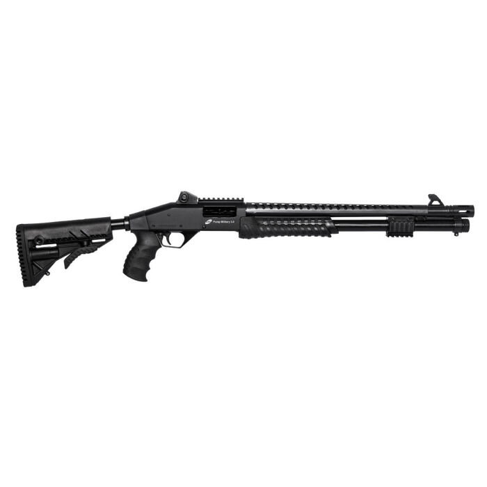 Imagem de ESPINGARDA CAL.12GA 19" CBC PUMP MILITARY 3.0 CR COM ACESSORIOS - OXIDADO NEGRA