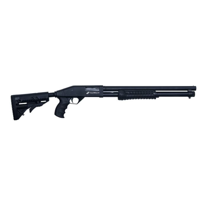 Imagem de ESPINGARDA CAL.12GA 19" CBC PUMP MILITARY 3.0 CR SEM ACESSÓRIOS - OXIDADO NEGRA