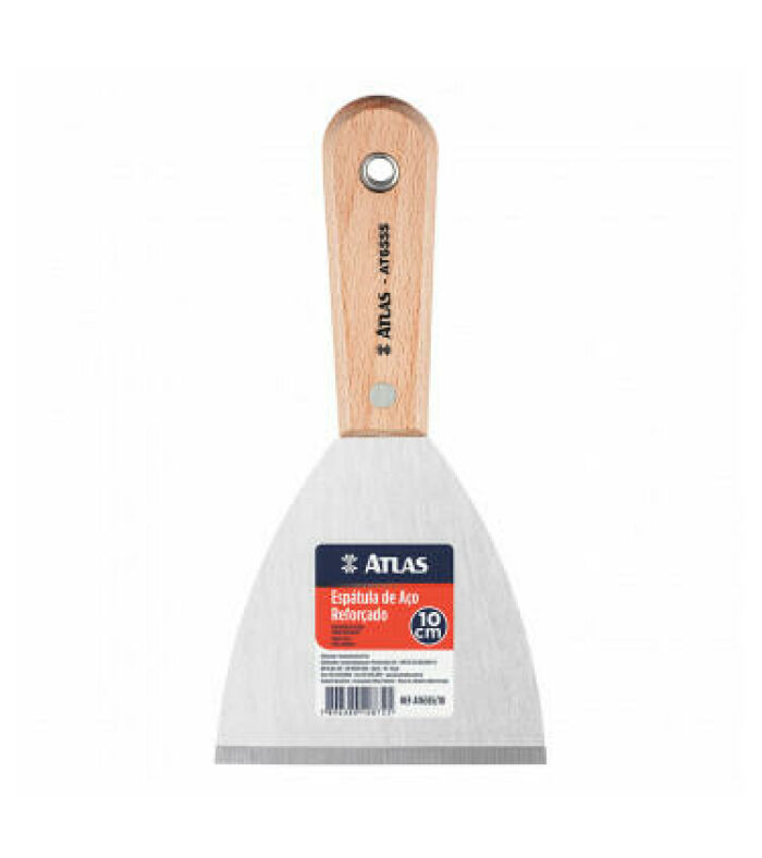 Imagem de ESPÁTULA DE AÇO CARBONO REFORÇADO 10 CM - ATLAS