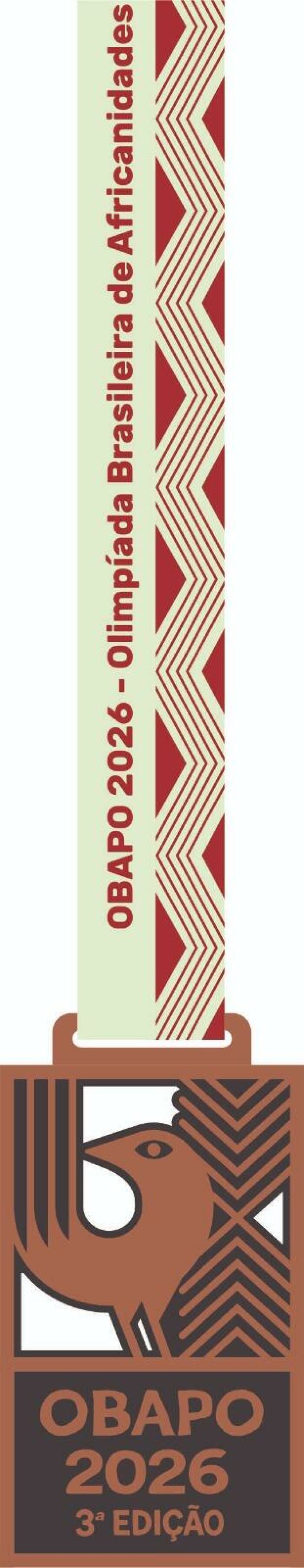 Imagem de Medalha 2026 - 3ª edição - OBAPO - Medalha de BRONZE - Olimpíada Brasileira de Africanidades e Povos Originários