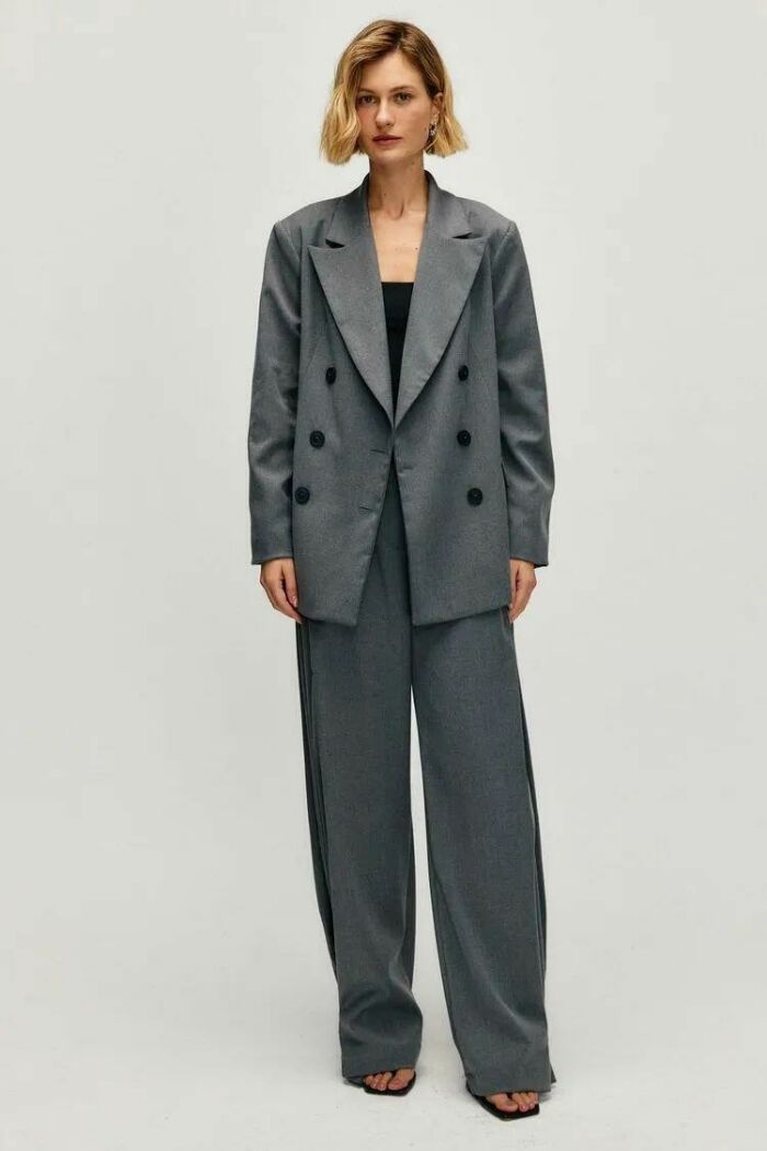 Imagem de Blazer Lorena Cinza Steel Le Blog