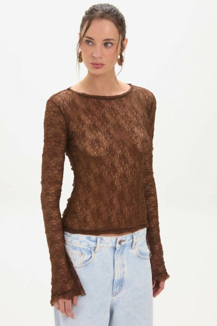 Imagem de Blusa Bianca Marrom Pareô Le Blog