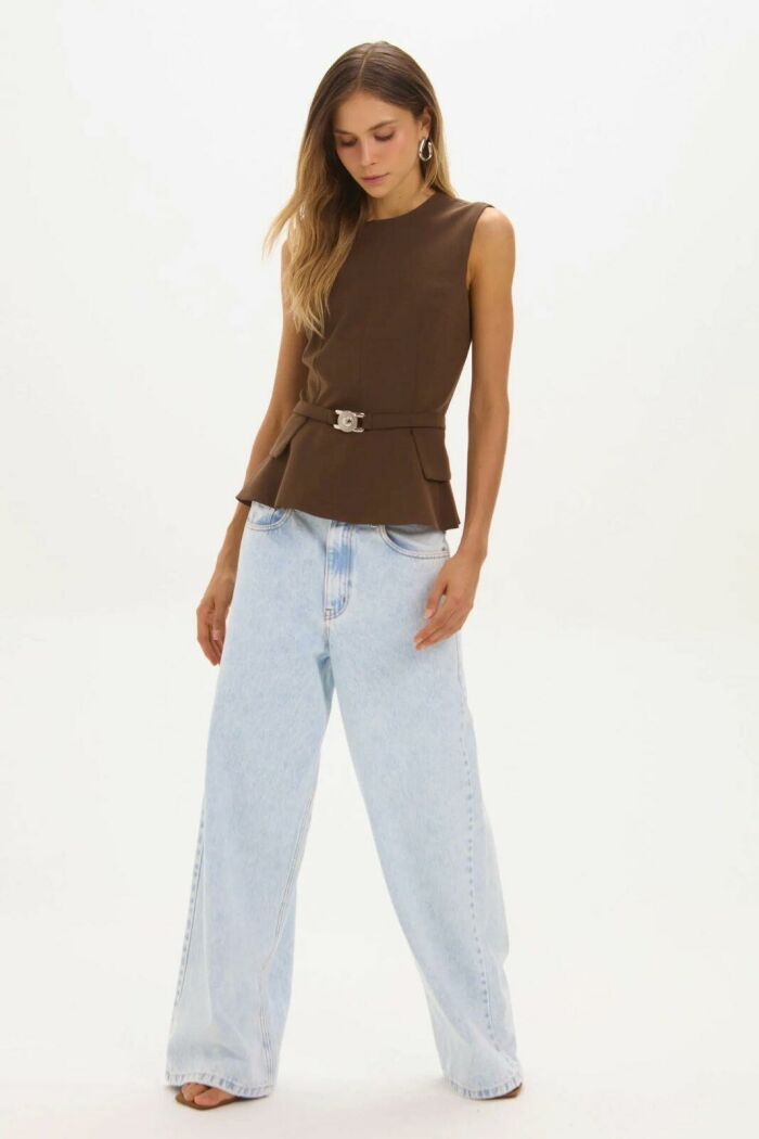 Imagem de Blusa Flora Marrom Imperial Le Blog