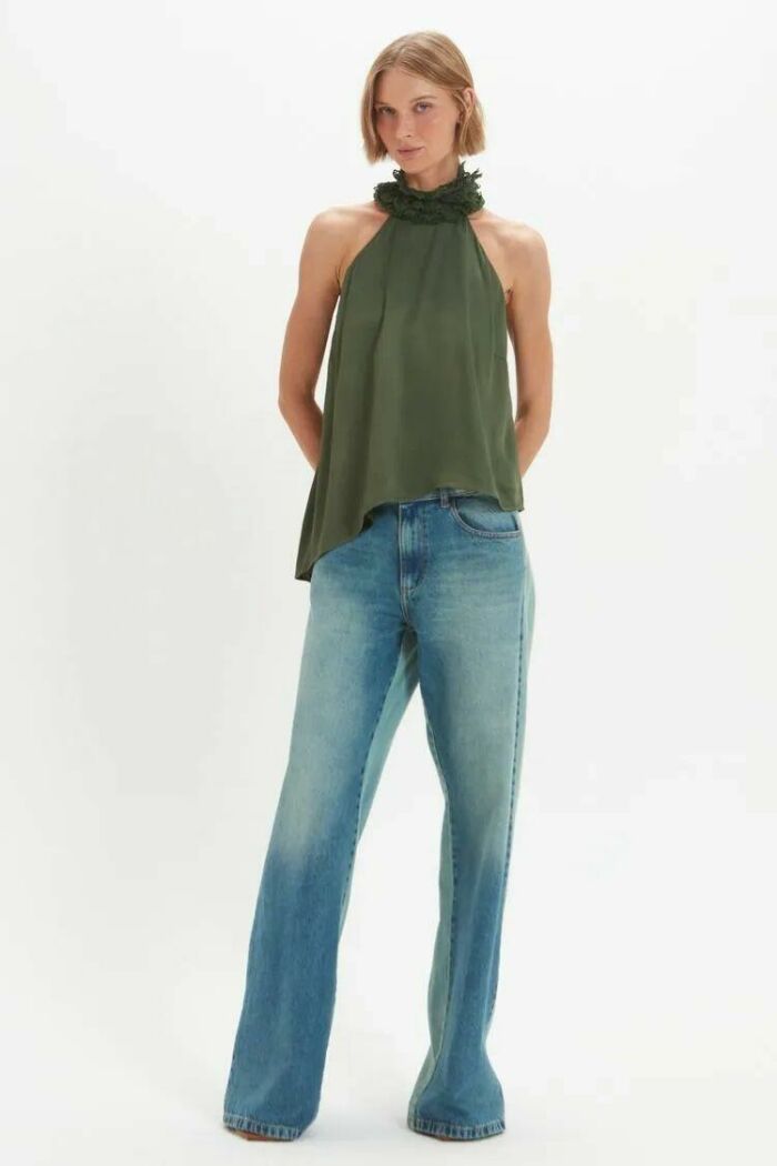 Imagem de Blusa Glória Verde Soho Le Blog