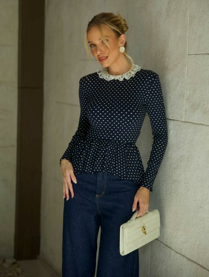 Imagem de Blusa Sônia Azul-Marinho Cloude