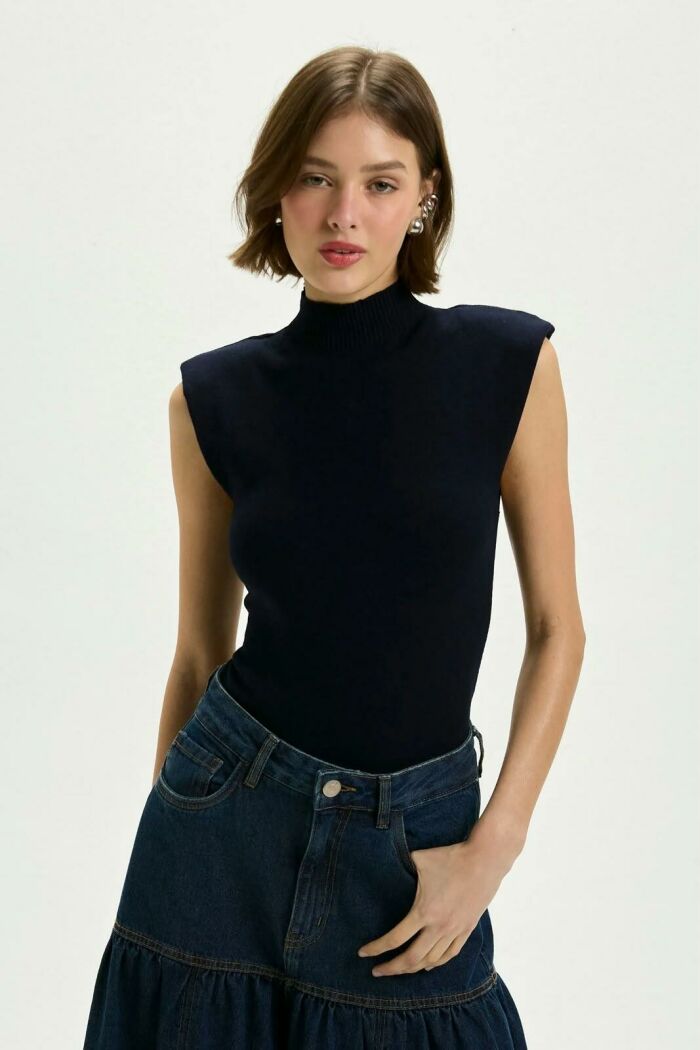 Imagem de Blusa Vera Azul Navy Le Blog