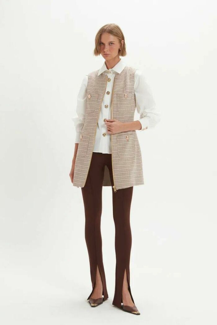 Imagem de Calça Fernanda Marrom Empire Le Blog