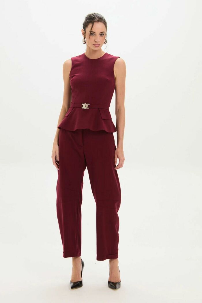 Imagem de Calça Flora Dark Wine Le Blog