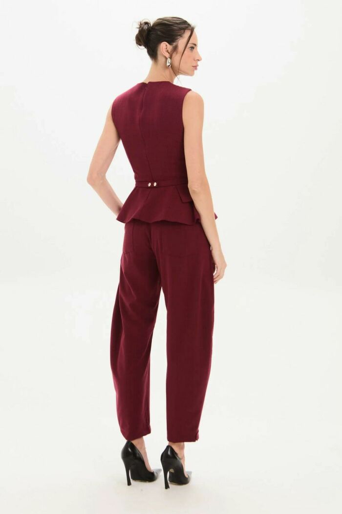 Imagem de Calça Flora Dark Wine Le Blog