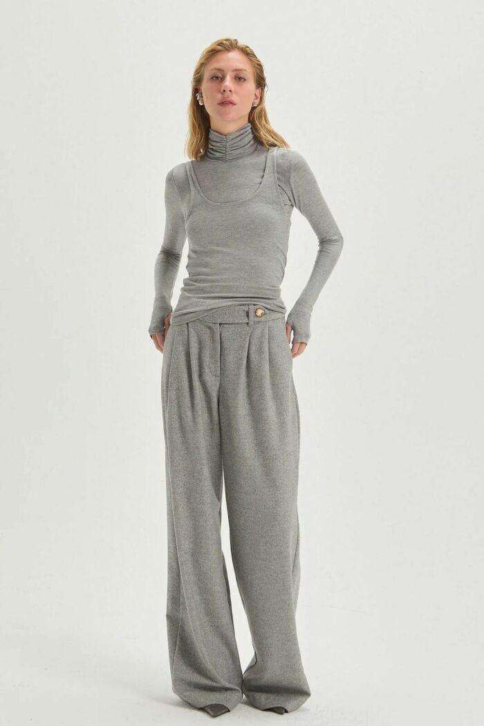 Imagem de Calça Maitê Medium Grey Melange Le Blog