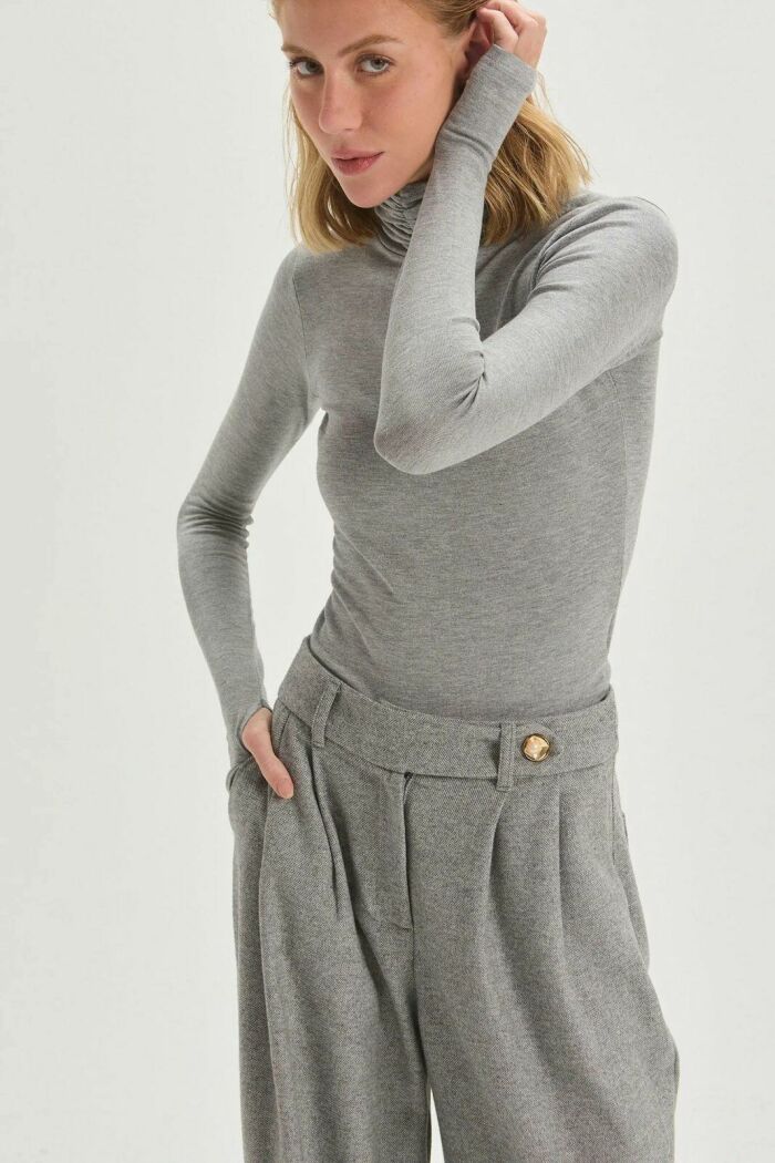 Imagem de Calça Maitê Medium Grey Melange Le Blog