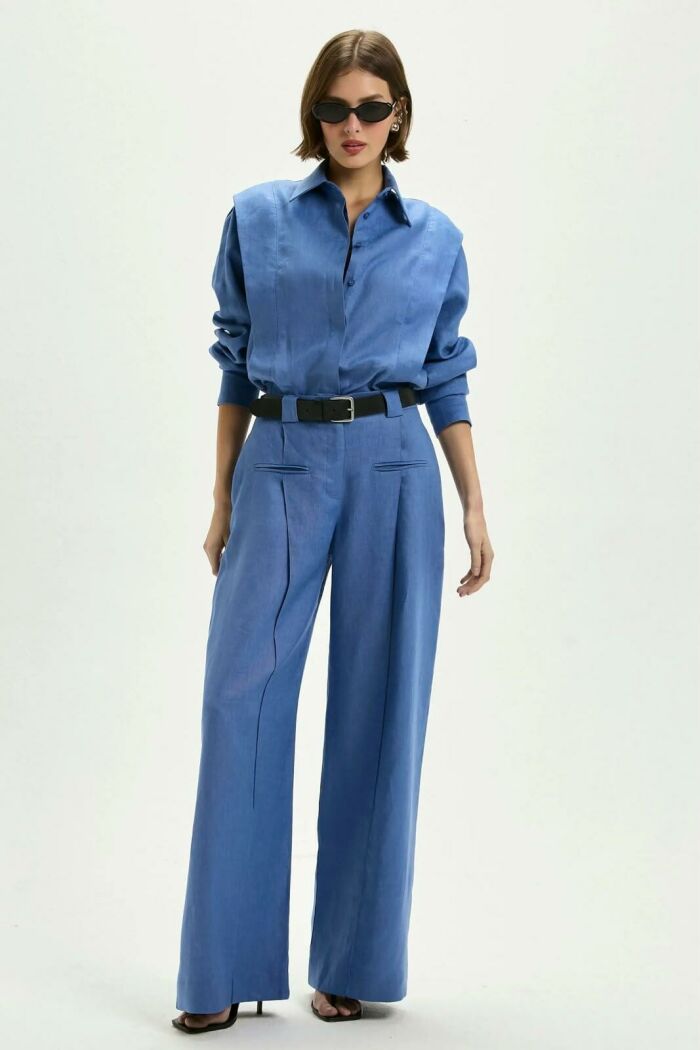 Imagem de Calça Natasha Azul Denim Le Blog