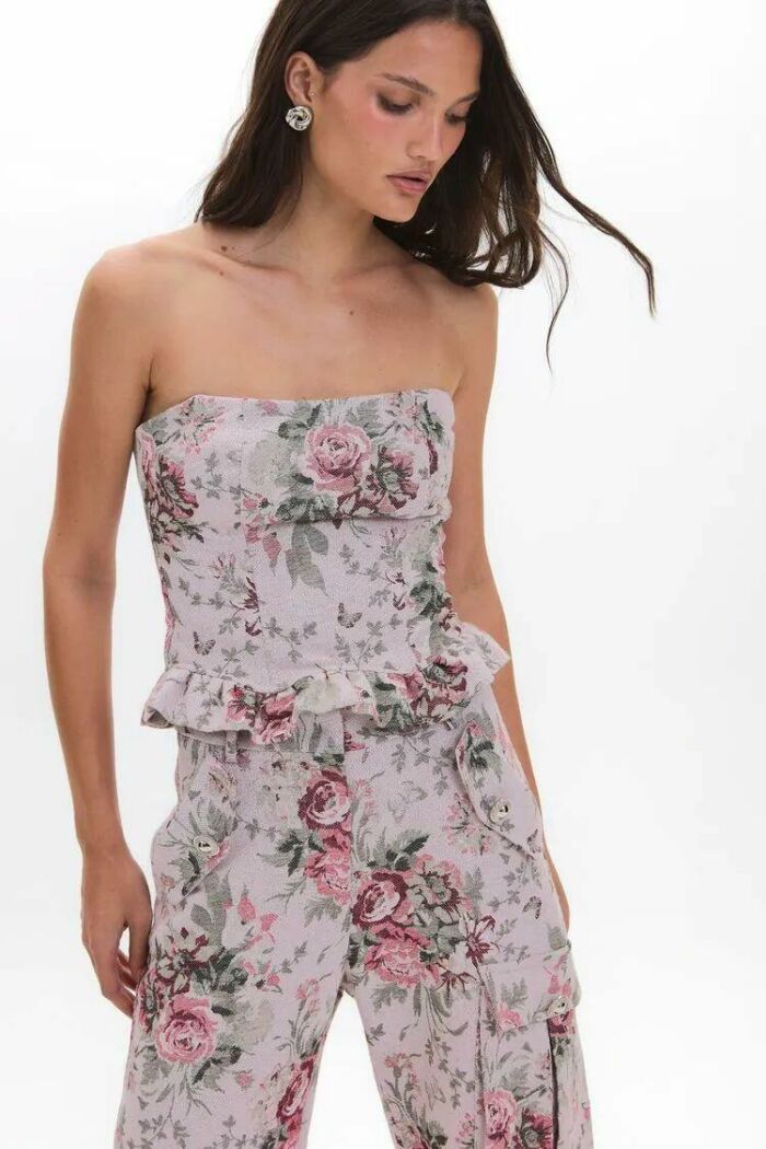 Imagem de Calça Samara Jacquard Floral Le Blog